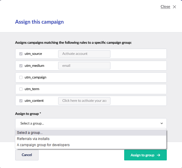 Assign campaign.